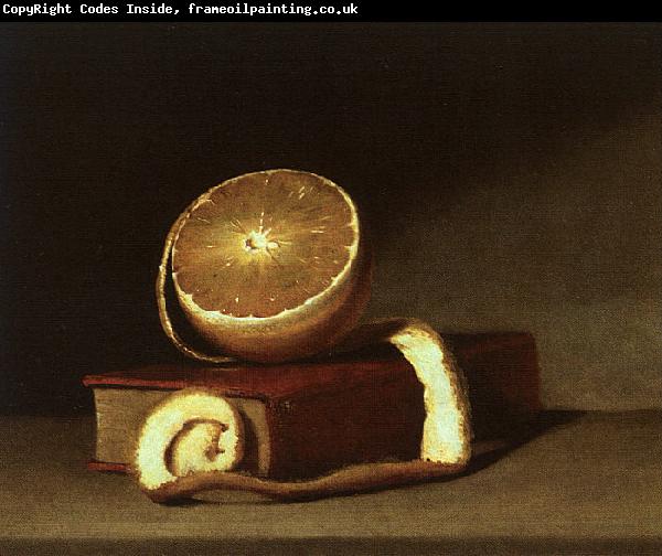 Raphaelle Peale Still Life with Orange and Book